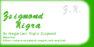 zsigmond migra business card
